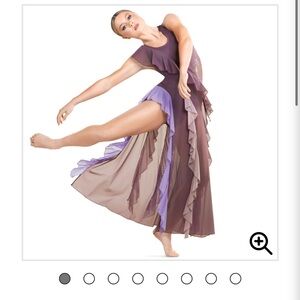 Revolution Ruffled Dance Costume in Purple and Lavender